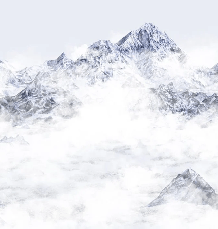 Papier peint Mont Everest bleu - Muralconcept