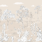 Papier peint oasis cactus tropical - Muralconcept