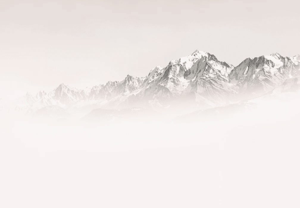 Papier peint matin brumeux Mont Blanc - Muralconcept