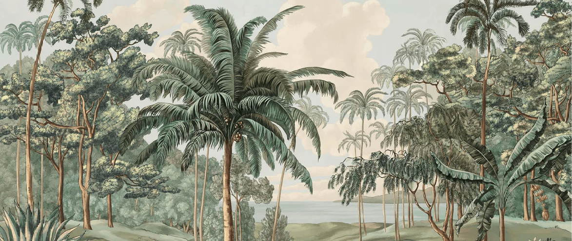 Papier peint paysage Célèbes - Muralconcept