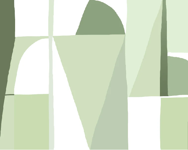 Carta da parati verde in stile Memphis