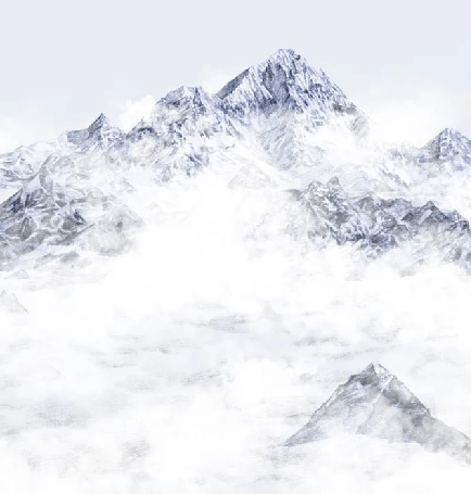 Papier peint Mont Everest bleu - Muralconcept
