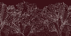 Papier peint panoramique valse des fleurs bordeaux - Muralconcept