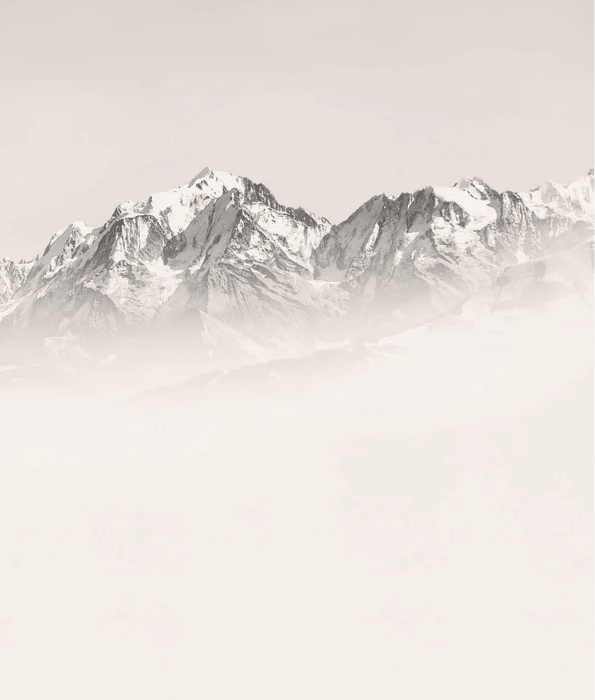 Papier peint bureau Mont Blanc dans la brume sépia - Muralconcept