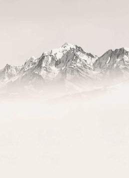 Papier peint salle de bain Mont Blanc dans la brume sépia - Muralconcept