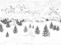 Papier peint Aiguilles d'Arves, XXL, tendance