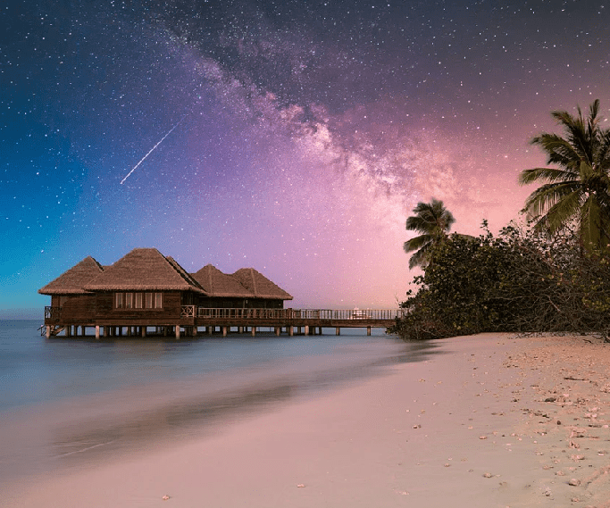 Papier peint photo plage paradisiaque féérique - Muralconcept