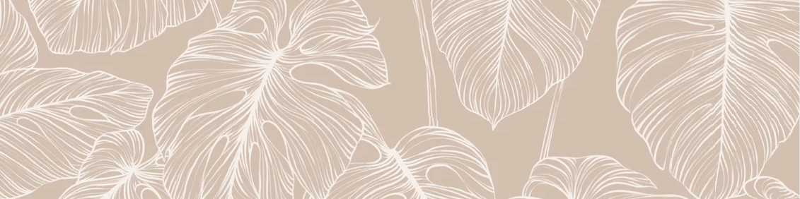 Carta da parati con foglie di sabbia Monstera