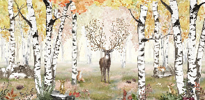 Papier peint enfant forêt magique - Muralconcept