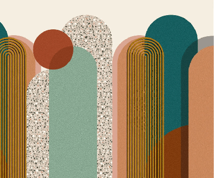 Carta da parati Art pop decorativa grafica di tendenza