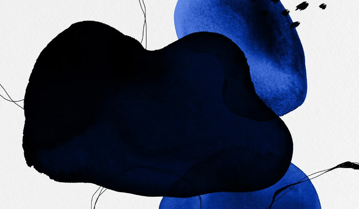 Papier peint moderne aquarelle bleu pétrole - Muralconcept