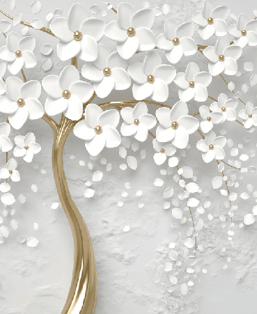 Papier peint toilette tree 3D - Muralconcept