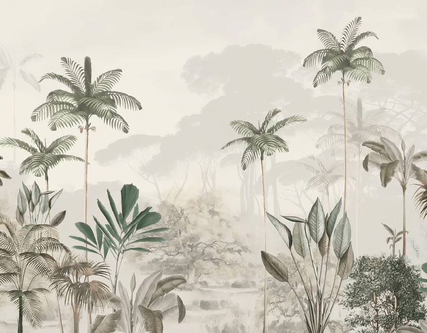 Papier peint panoramique jungle eden vert, XXL, tendance
