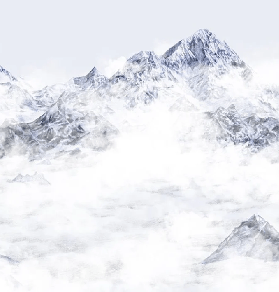Papier peint Mont Everest bleu - Muralconcept