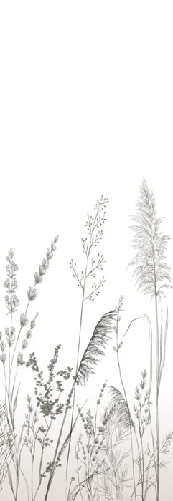 Papier peint poétique pampa - Muralconcept