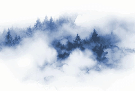 Carta da parati Brume des Cimes blu