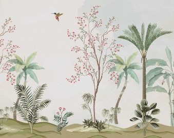 Papier peint chinoiserie jungle - Muralconcept