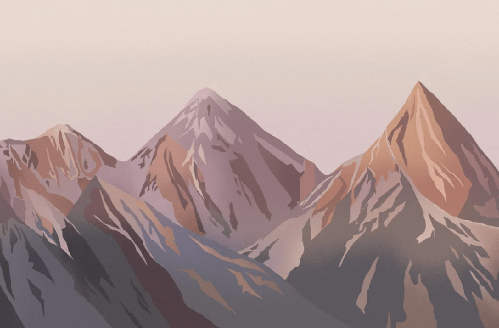 Carta da parati panoramica - Lumière sur les cimes