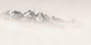 Papier peint Mont Blanc dans la brume sépia, XXL, tendance