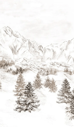 Carta da parati con montagne delle Alpi