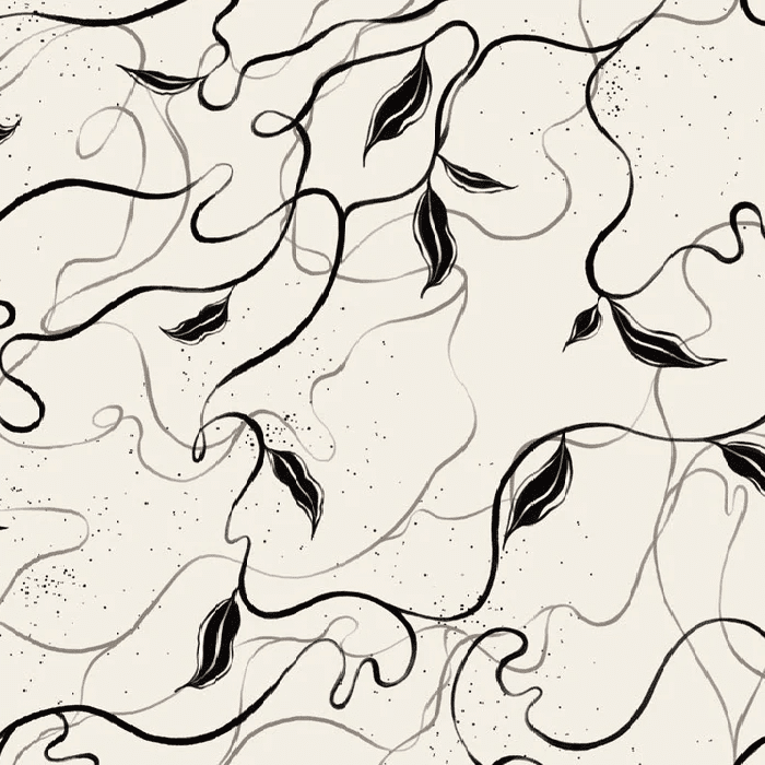 Papier peint végétal -  Lignes greige - Muralconcept