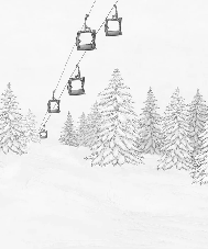 Papier peint télécabine bleuet - Muralconcept