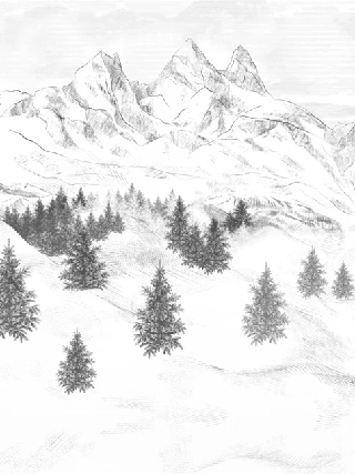 Papier peint Aiguilles d'Arves - Muralconcept