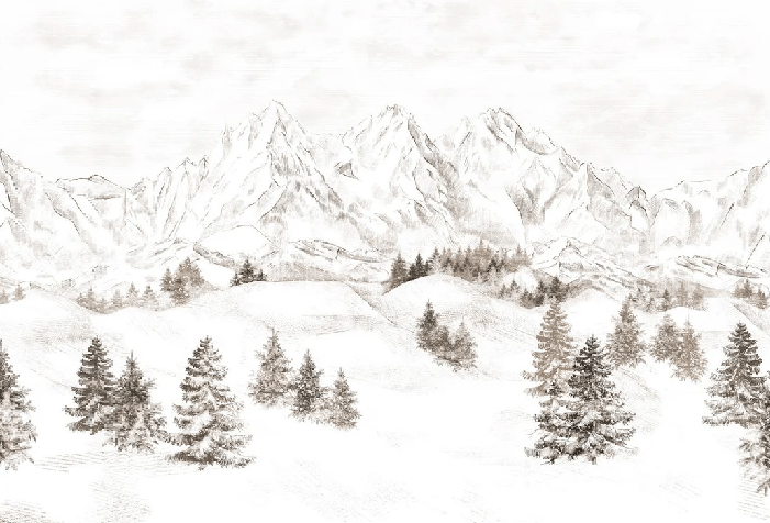 Papier peint montagne massif des Alpes