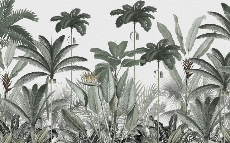 Papier peint panoramique jungle tree, XXL, tendance