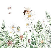 Papier peint enfant fée florale