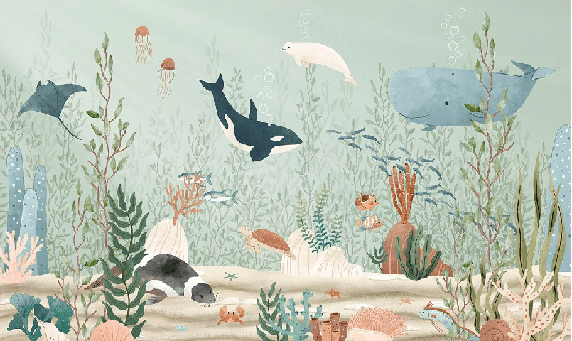 Sea world baby wallpaper - Muralconcept