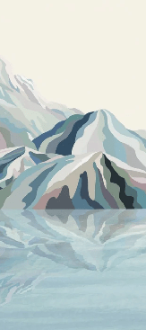 Papier peint Annecy arty blue - Muralconcept