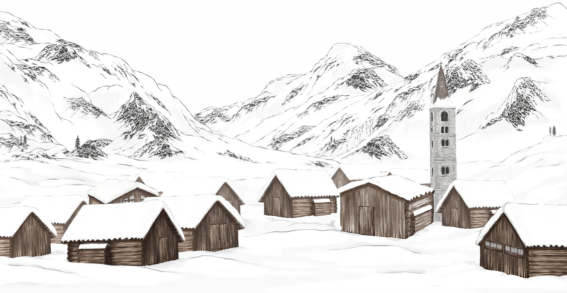 Carta da parati Village Val d'Isère