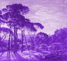 Papier peint paysage historique italien violet, XXL, tendance