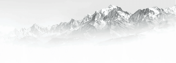 Tapete Mont Blanc im Nebel schwarz und weiß - Muralconcept