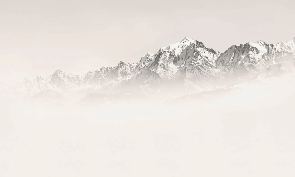 Papier peint Mont Blanc dans la brume sépia, XXL, tendance