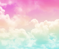 Papier peint nuage rose et bleu tendance - Muralconcept