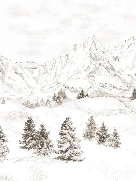 Papier peint montagne massif des Alpes, XXL, tendance