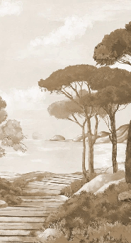 Carta da parati passeggiata nelle calanques monocromatica