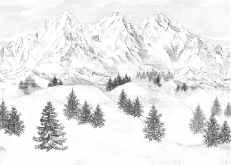 Sfondo della montagna di Chamonix - Muralconcept