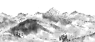 Papier peint montagne chaine des Aravis noir et blanc - Muralconcept