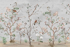 Papier peint panoramique Spring Birds - Muralconcept