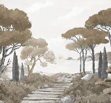 Carta da parati passeggiata nelle calanques marrone