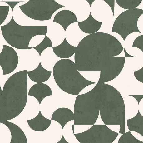 Papier peint restaurant rétro forme graphique - Muralconcept