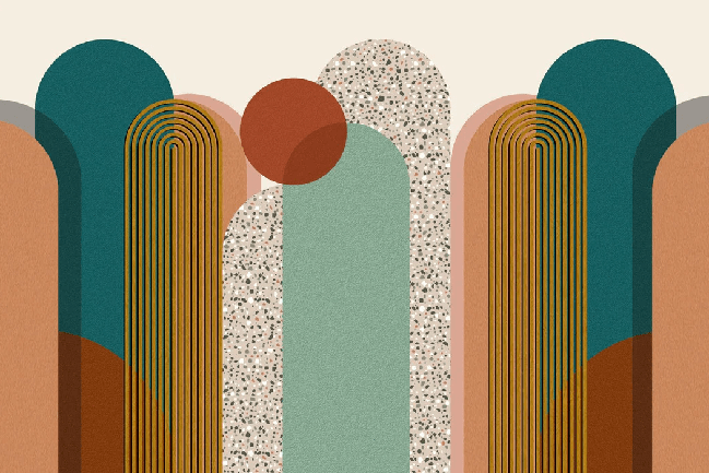 Carta da parati Art pop decorativa grafica di tendenza