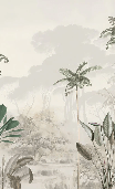 Papier peint panoramique jungle eden vert, XXL, tendance