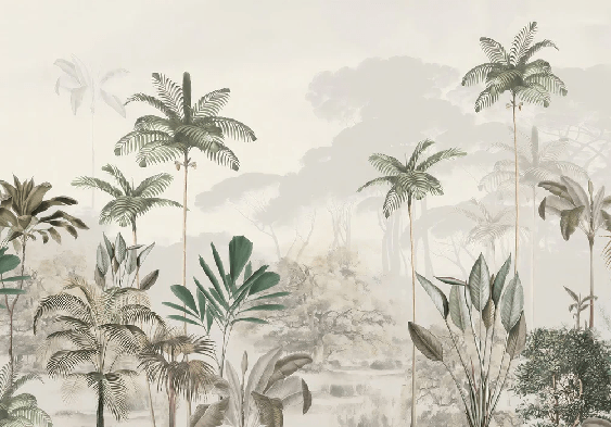 Papier peint panoramique jungle eden vert, XXL, tendance