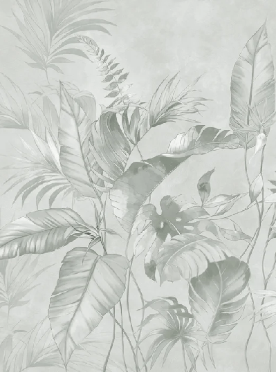 Papier peint élégante jungle sauge