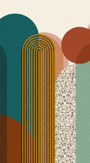 Carta da parati di tendenza grafica Art pop deco