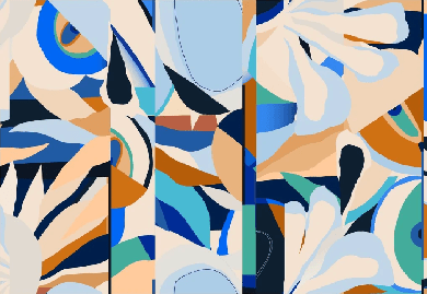 Papier peint abstrait vibrant - Muralconcept